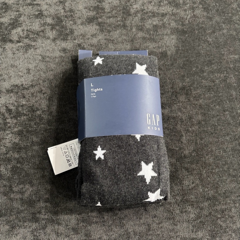 NWT GAP Kids Charcoal Gray Star Tights
